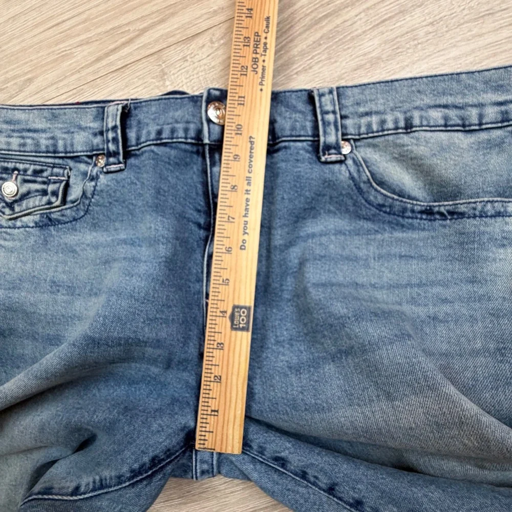 True Religion Rocco‎ Relaxed Skinny Jeans Medium Blue Flap Pocket Mens 38 107202